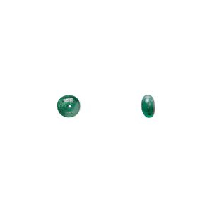 Emerald 1pkg1, hand-cut rondelle bead 4x2mm-5x3mm