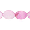 Mother-of-pearl shell 1pkg1, flat oval bead 15 inch pink rose 17x12mm-18x14mm image number 0