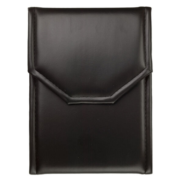 Folder display, necklace / pearl, leatherette, black and white, 8x6 inches. Sold individually. image number 0