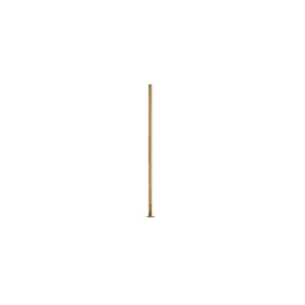 Head pin, antique gold-plated brass, 3/4 inch, 24 gauge. Sold per pkg of 500. image number 0