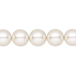 Pearl 10pk white, Preciosa Czech crystal 10mm round