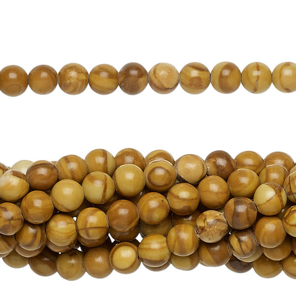 Tigerskin "jasper" 1pkg10, round bead natural C grade, 15.5-16 inch 4mm image number 0