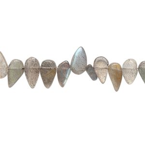Labradorite 1pkg1, hand-cut top-drilled flat teardrop bead natural 14 inch 5x4mm-10x5mm