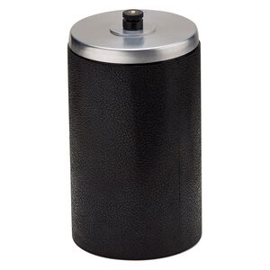 Replacement tumbler barrel, Tumble Bee®, rubber and aluminum, black and silver, 8x4.5 inches, 4-pound capacity. Sold individually.