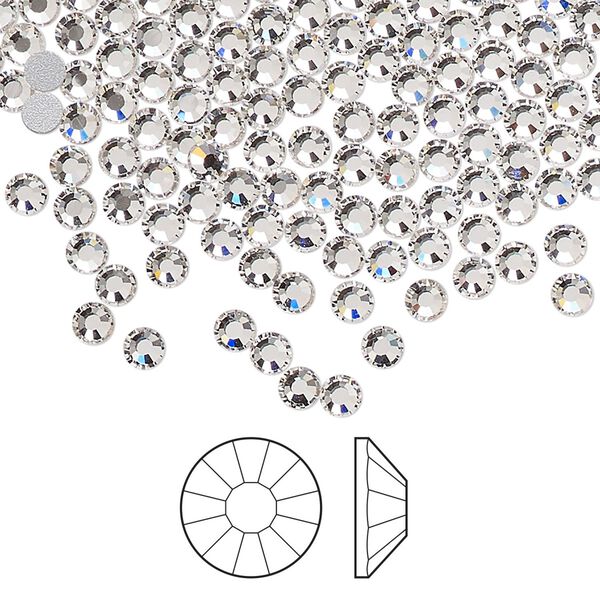 Flat back 144pk crystal foil back, Preciosa Viva 12® Czech crystal rhinestone 2.7-2.9mm chaton rose round SS10 image number 0