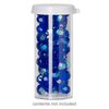 Vial, polystyrene and plastic, clear and white, 2x1-inch medium vial with snap on cap. Sold per pkg of 6. image number 0