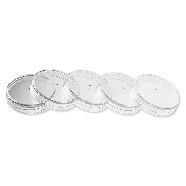 Organizer cap, Space Saver, plastic, clear, 1-5/8 inch round. Sold per pkg of 5. image number 0