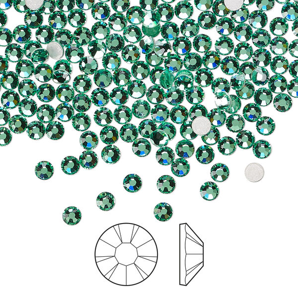 Flat back 144pk Caribbean Sea foil back, Preciosa MAXIMA Czech crystal hotfix rhinestone 2.7-2.9mm chaton rose round SS10 image number 0