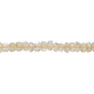 Citrine 1pkg1, hand-cut faceted rondelle bead 12 inch 4x2mm-5x4mm