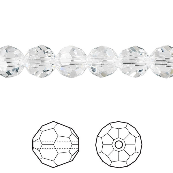 Bead 12pk crystal, Crystal Passions® 8mm round 5000 image number 0
