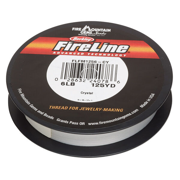 Thread, Berkley® FireLine®, gel-spun polyethylene, crystal, 0.15mm diameter 4-fiber braid, 6-pound test. Sold per 125-yard spool. image number 0