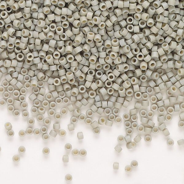 Seed bead, Delica®, glass, pkg/250g, #11 round, opaque matte glazed cactus (DB-2282). image number 0