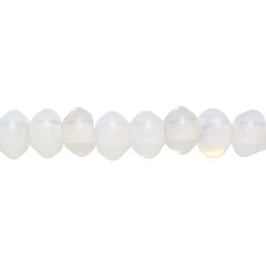 Bead, sea "opal" (glass), translucent to semitranslucent, 8x5mm saucer. Sold per pkg of 10.