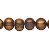Freshwater pearl 1pkg1, semi-round, 15 inch dark antique copper 9-12mm cultured image number 0