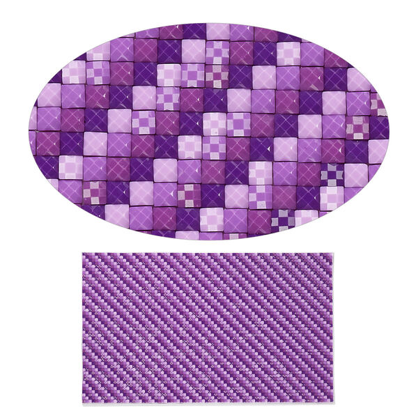 Adhesive sheet, My Style Deco Art™, peel-off, resin and glue, purple ombre, 8 x 4-3/4 inch rectangle, 1.8mm thick. Sold individually. image number 0