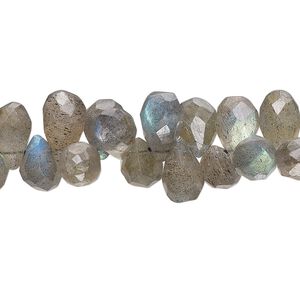 Labradorite 1pkg1, hand-cut top-drilled faceted teardrop bead natural 13 inch 8x5mm-12x7mm