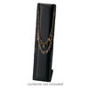 Display, necklace, leatherette, black, 8 x 2-3/4 x 3-1/2 to 11-3/4 x 2-3/4 x 12 inches. Sold individually. image number 2