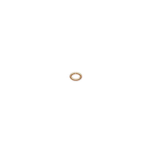 Jump ring, gold-plated brass, 3.5x2.5mm oval, 2.1x1.1mm inside diameter, 22 gauge. Sold per pkg of 100. image number 0