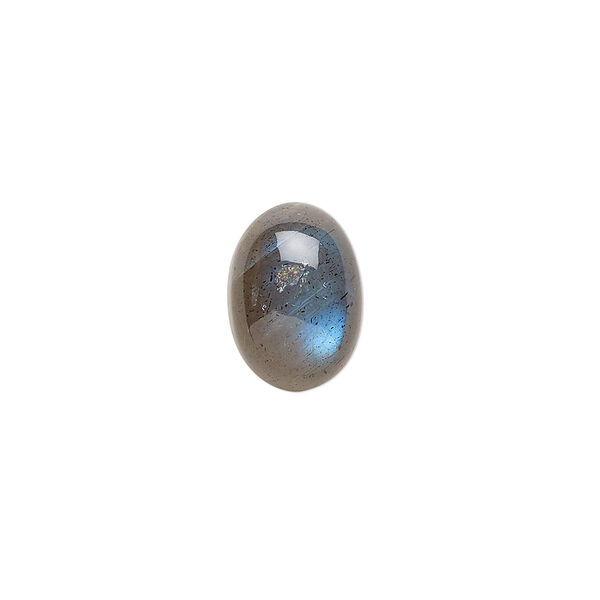 Cabochon, labradorite (natural), 14x10mm hand-cut calibrated oval, A- grade, Mohs hardness 6 to 6-1/2. Sold individually. image number 0