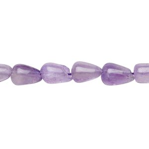 Amethyst 1pkg1, hand-cut teardrop bead 13 inch 10x6mm-13x8mm
