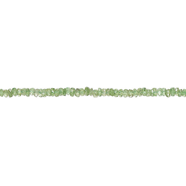 Bead, tsavorite garnet (natural), 2x1mm-3x2mm hand-cut faceted rondelle, B+ grade, Mohs hardness 7 to 7-1/2. Sold per 15-inch strand, approximately 380 beads. image number 0