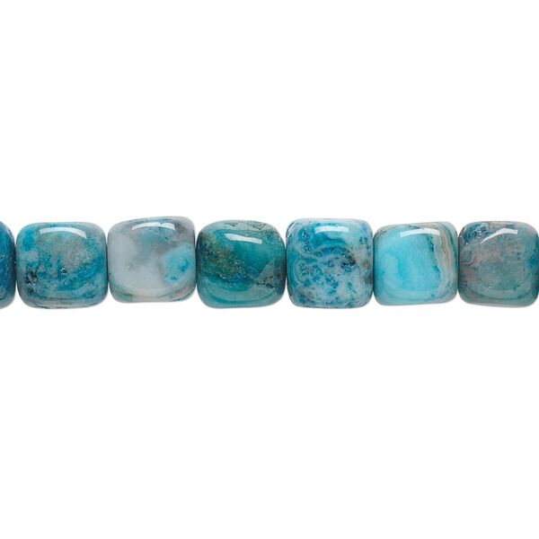 Crazy lace agate 1pkg1, cube bead 15.5-16 inch 7mm image number 0