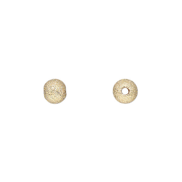 Bead, 14Kt gold-filled, 6mm stardust round. Sold per pkg of 2. image number 0