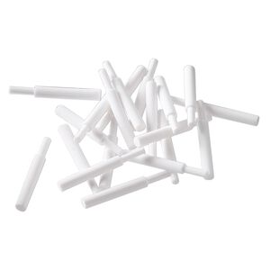 Replacement peg, ceramic, white, 25x3mm. Sold per pkg of 20.