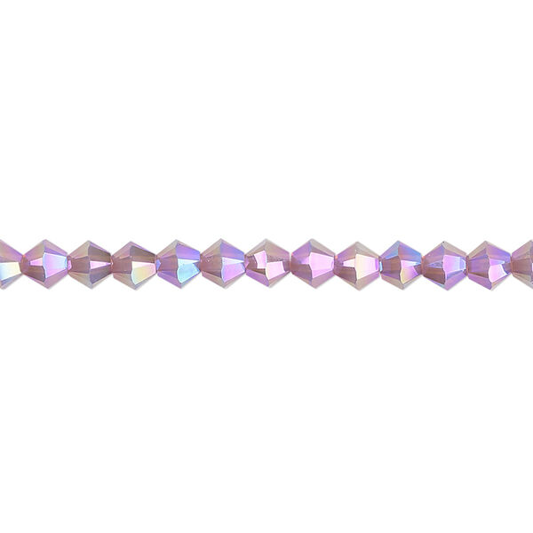 Bead 48pk cyclamen opal shimmer 2X, Crystal Passions® 4mm bicone 5328 image number 0
