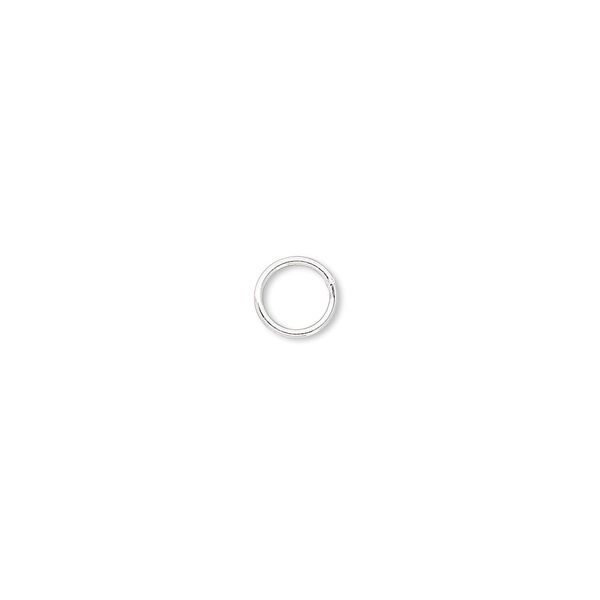 Jump ring, sterling silver-filled, 6mm soldered round, 4.7mm inside diameter, 22 gauge. Sold per pkg of 100. image number 0