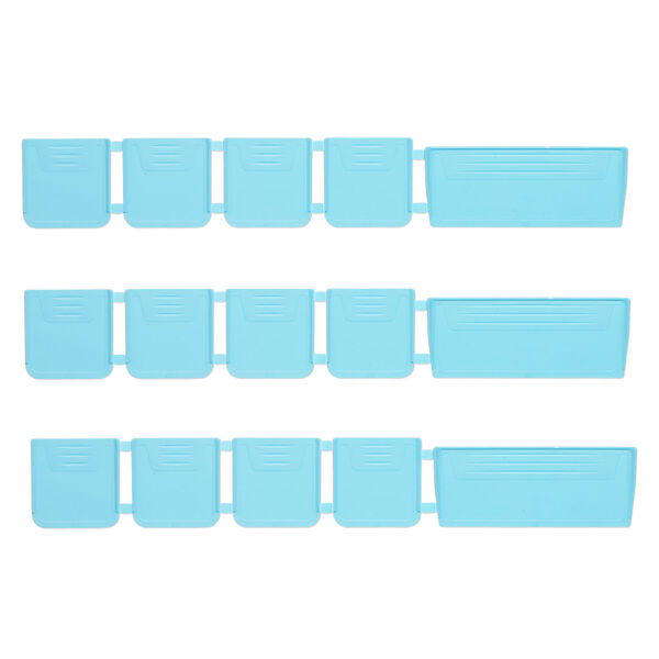 Organizer, ArtBin&reg; tarnish inhibitor 1pkg1, polypropylene, clear and blue, 10-3/4 x 7 x 1-3/4 inches, rectangle organizer box with 15 moveable dividers and 5 fixed compartments. image number 3