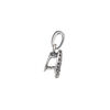 Bail, ice-pick, antiqued sterling silver, 16.5x11.5mm single-sided beaded fan, 4.5mm grip length. Sold individually. image number 1
