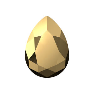 Fancy stone 1pkg1 crystal aurum foil back, Crystal Passions® 14x10mm pear 4320