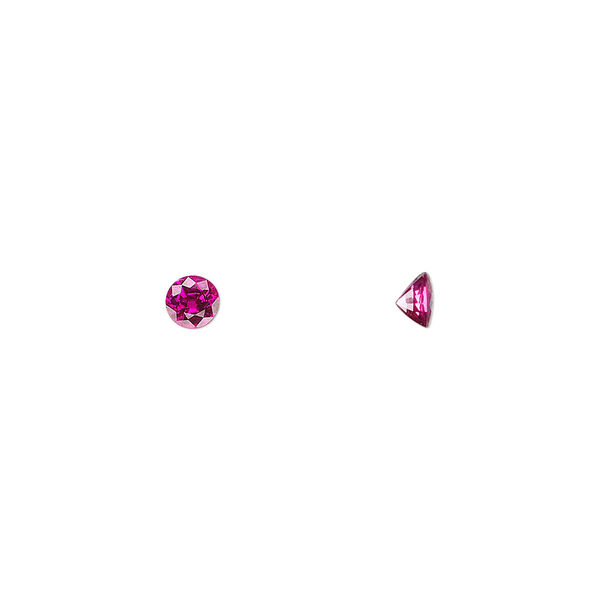 Gem, ruby (heated), 4mm faceted round, A grade, Mohs hardness 9. Sold individually. image number 0