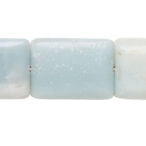 Amazonite 1pkg1, rectangle bead natural 15.5-16 inch 25x18mm