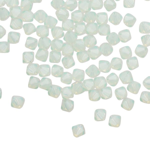Bead 720pk chrysolite opal, Preciosa Czech crystal 4mm bicone image number 0