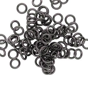 Jump ring, anodized aluminum, gunmetal, 5.5mm round, 3.5mm inside diameter, 18 gauge. Sold per pkg of 100.