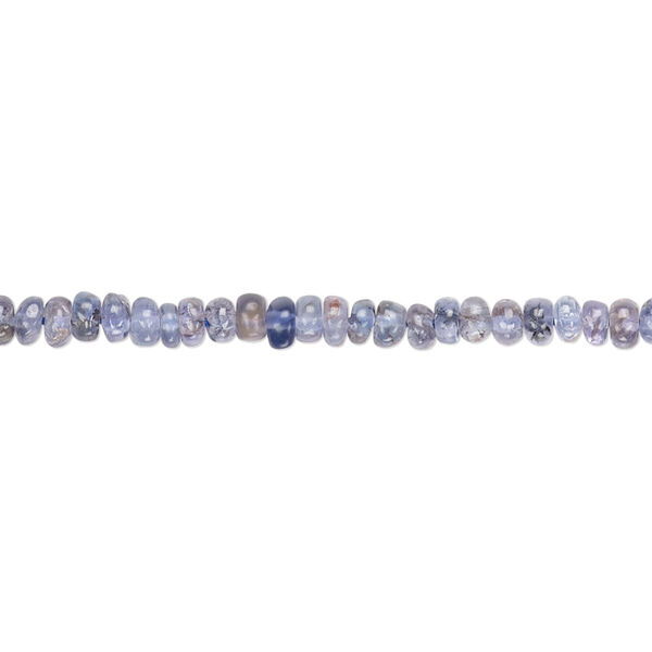 Bead, tanzanite (heated), 2x1mm-4x2mm hand-cut rondelle with 0.4-0.6mm hole, C+ grade, Mohs hardness 6 to 7. Sold per 13-inch strand. image number 0