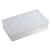 Organizer box, plastic, clear, 9 x 5-1/4 x 2-inch rectangle with tray insert, (7) 4-cell containers and snap top. Sold individually. image number 2
