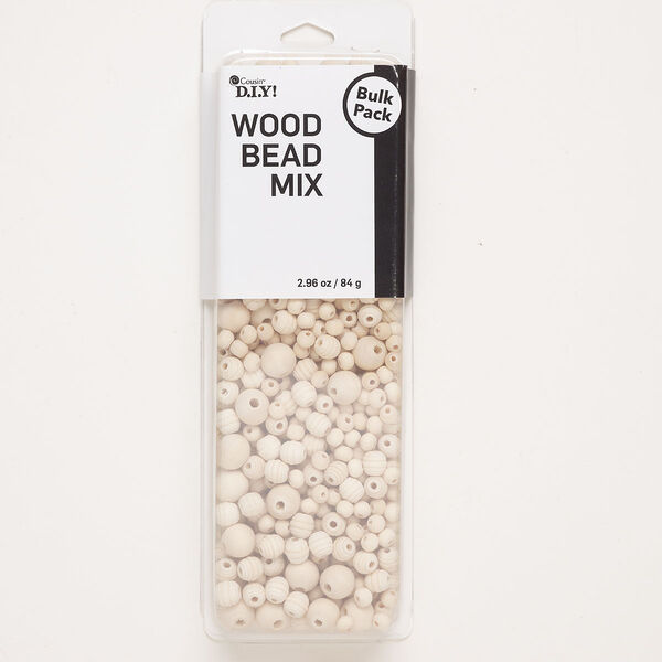 Wood 1pkg1, mixed shapes bead natural 84g mix 6x5mm-11mm image number 0