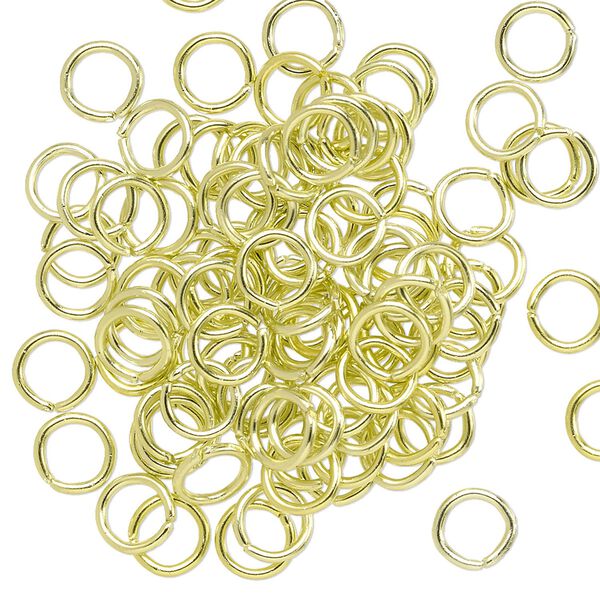 Jump ring, anodized aluminum, light green, 6mm round, 4.2mm inside diameter, 18 gauge. Sold per pkg of 100. image number 0