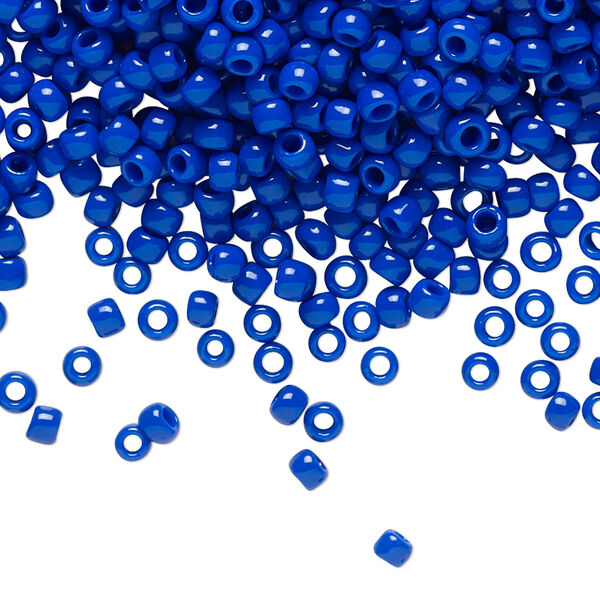 Seed bead, TOHO BEADS®, glass, pkg/7.5g, #8 round, opaque navy blue (TR-08-48). image number 0