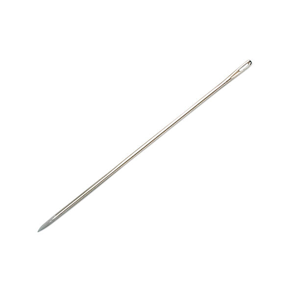 Needle, John James, nickel-plated steel, #4 with 0.97mm eye width, 1-1/2 inches. Sold per pkg of 25. image number 0