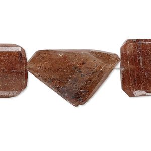 Lodolite 1pkg1, hand-faceted nugget bead natural 7 inch medium