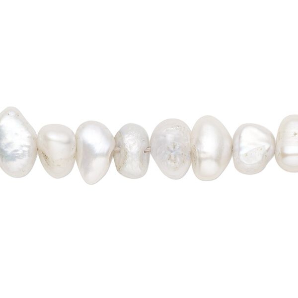 Pearl, cultured freshwater (dyed), soft blue-grey, 6mm flat-sided potato and 9x6mm flat-sided rice, 0.4-0.6mm hole, D grade, Mohs hardness 2-1/2 to 4. Sold per 15-inch strand. image number 0