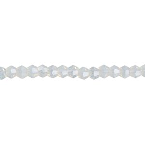 Bead 1pk translucent clear frosted, Celestial Crystal® 4mm bicone 15.5-16 inch