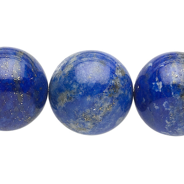 Bead, lapis lazuli (natural), 20mm round, D grade, Mohs hardness 5 to 6. Sold per 15-inch strand. image number 0