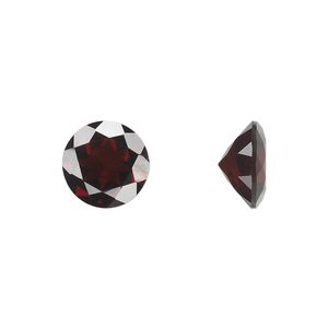 Almandite garnet 1pkg1, hand-cut faceted round gem natural 10mm