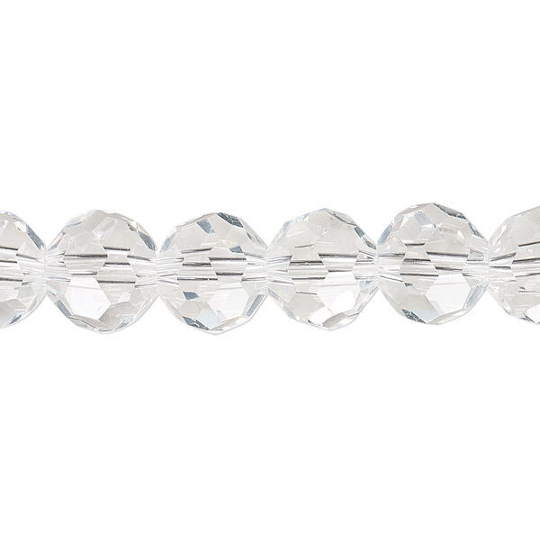 Bead 1pk 32 facets transparent clear, Celestial Crystal® 10mm round 15.5-16 inch image number 0