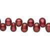 Freshwater pearl 1pkg1, top-drilled rice, 14 inch dark fruit punch 7x5mm-10x7mm cultured image number 0